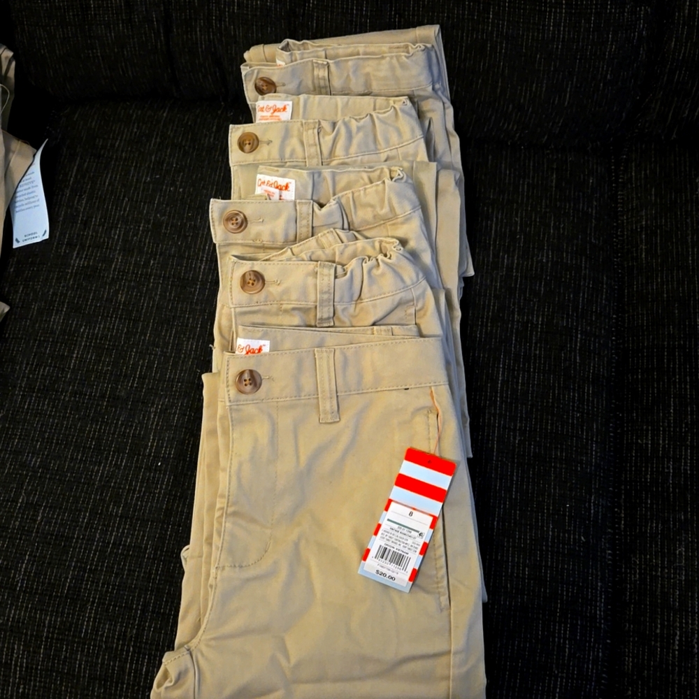 5pc Boys lot of Cat & Jack Khaki pants